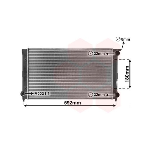K&uuml;hler, Motork&uuml;hlung VAN WEZEL 58002045 f&uuml;r VW, f&uuml;r Fahrzeuge mit Klimaanlage
