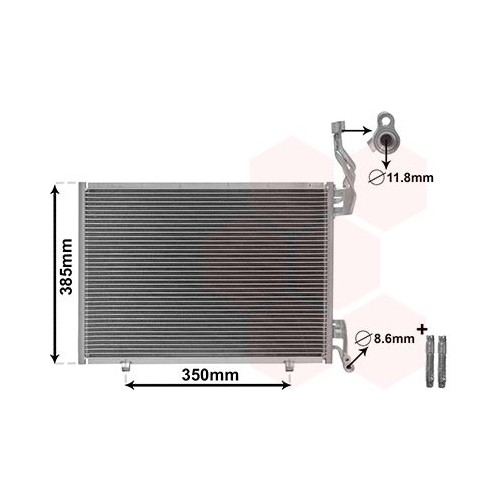 Kondensator, Klimaanlage VAN WEZEL 18005444 *** IR PLUS *** f&uuml;r FORD