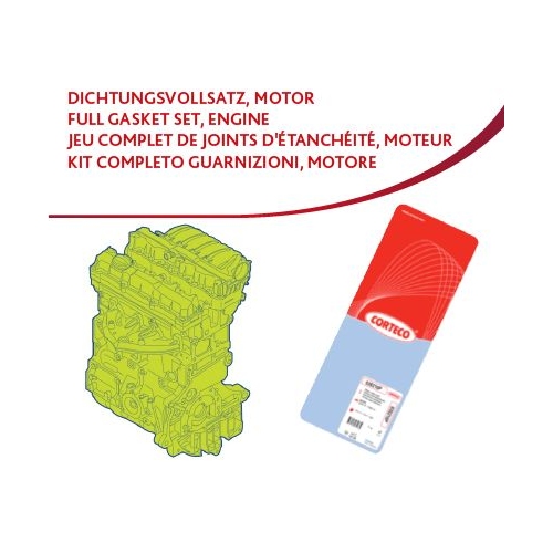 Dichtungsvollsatz, Motor CORTECO 437191P f&uuml;r MITSUBISHI