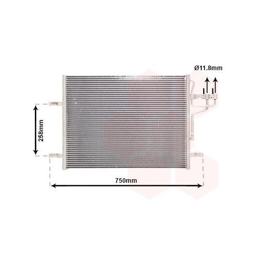 Kondensator, Klimaanlage VAN WEZEL 18005483 f&uuml;r FORD