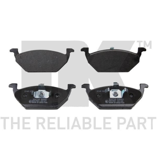 Bremsbelagsatz, Scheibenbremse NK 224740 f&uuml;r AUDI SEAT SKODA VW, Vorderachse