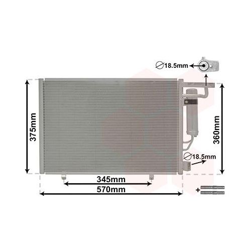 Kondensator, Klimaanlage VAN WEZEL 18015707 *** IR PLUS *** f&uuml;r FORD