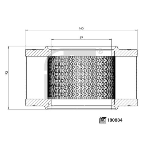 Luftfilter FEBI BILSTEIN 180884 f&uuml;r MANITOU