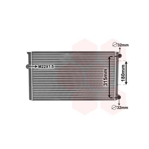 K&uuml;hler, Motork&uuml;hlung VAN WEZEL 58002105 f&uuml;r VW, f&uuml;r Fahrzeuge mit Klimaanlage