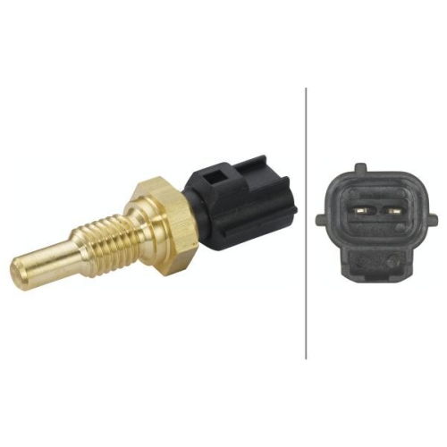 Sensor, K&uuml;hlmitteltemperatur HELLA 6PT 009 309-411 f&uuml;r FORD, Zylinderkopf, innen