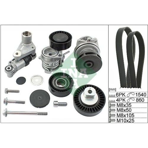 Wasserpumpe + Keilrippenriemensatz INA 529 0053 30 f&uuml;r BMW