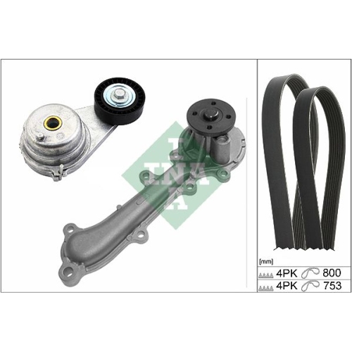 Wasserpumpe + Keilrippenriemensatz INA 529 0121 30 f&uuml;r SMART
