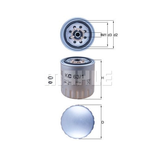 Kraftstofffilter KNECHT KC 63/1D f&uuml;r FORD GMC MERCEDES-BENZ SSANGYONG