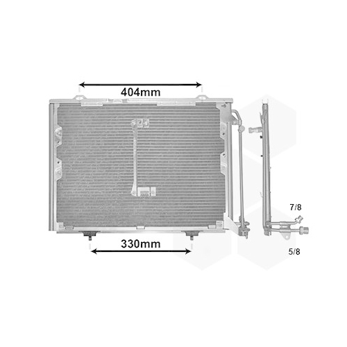 Kondensator, Klimaanlage VAN WEZEL 30005207 f&uuml;r MERCEDES-BENZ