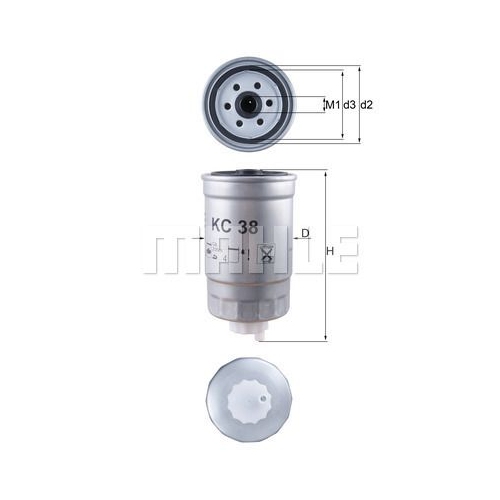 Kraftstofffilter KNECHT KC 38 f&uuml;r CITRO&Euml;N FIAT FORD PEUGEOT LAND ROVER KAYSER