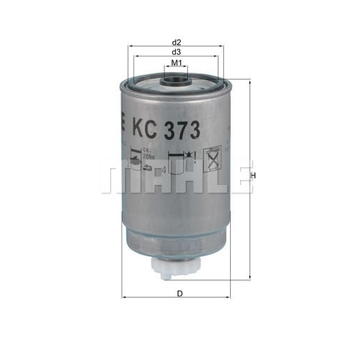 Kraftstofffilter KNECHT KC 373 f&uuml;r IVECO