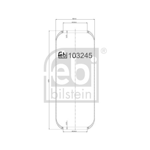 Febi Bilstein 103245 Luftfederbalg ohne Kolben , 1 St&uuml;ck