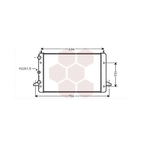 K&uuml;hler, Motork&uuml;hlung VAN WEZEL 58002135 f&uuml;r FORD VW