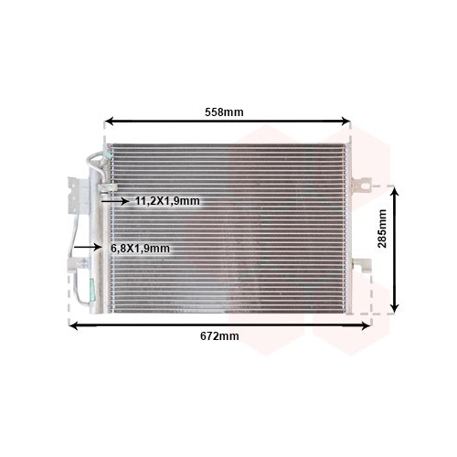 Kondensator, Klimaanlage VAN WEZEL 30005257 f&uuml;r MERCEDES-BENZ