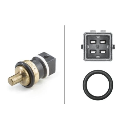 Sensor, K&uuml;hlmitteltemperatur HELLA 6PT 358 058-201 f&uuml;r AUDI SEAT SKODA VW