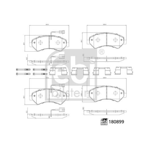 Bremsbelagsatz, Scheibenbremse FEBI BILSTEIN 180899 f&uuml;r CITRO&Euml;N OPEL PEUGEOT