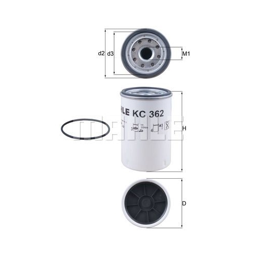 Kraftstofffilter KNECHT KC 362D f&uuml;r RENAULT VOLVO RENAULT TRUCKS