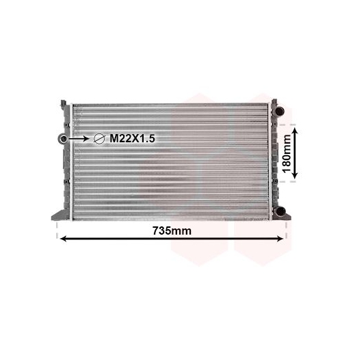 K&uuml;hler, Motork&uuml;hlung VAN WEZEL 58002160 f&uuml;r VW, f&uuml;r Fahrzeuge ohne Klimaanlage