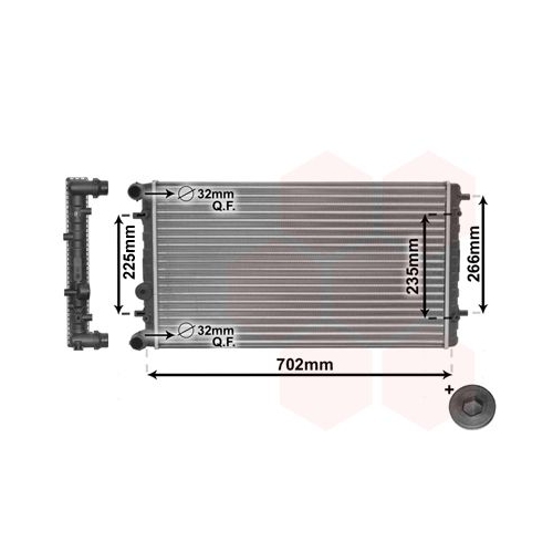 K&uuml;hler, Motork&uuml;hlung VAN WEZEL 58002174 *** IR PLUS *** f&uuml;r VW