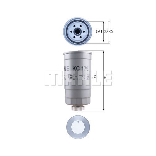 Kraftstofffilter KNECHT KC 179 f&uuml;r FIAT KIA