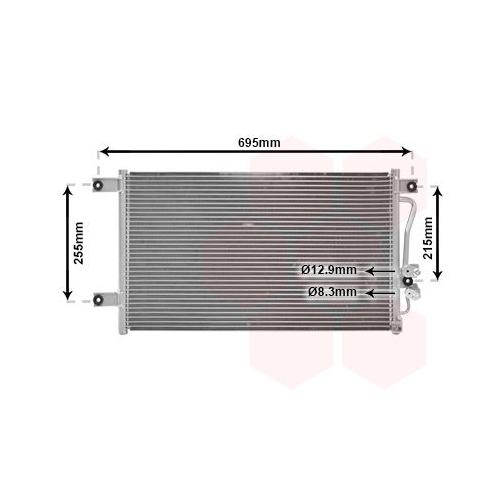 Kondensator, Klimaanlage VAN WEZEL 32005206 f&uuml;r MITSUBISHI