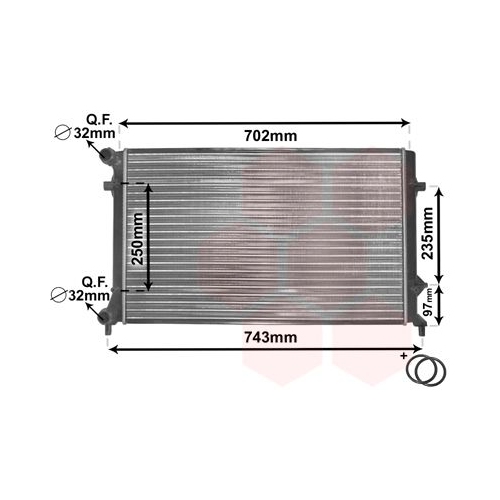 K&uuml;hler, Motork&uuml;hlung VAN WEZEL 58002204 *** IR PLUS *** f&uuml;r VW VAG