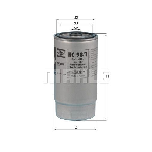 Kraftstofffilter KNECHT KC 98/1 f&uuml;r BMW