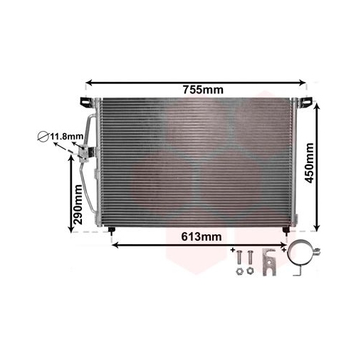 Kondensator, Klimaanlage VAN WEZEL 37005228 *** IR PLUS *** f&uuml;r OPEL