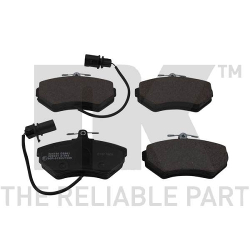 Bremsbelagsatz, Scheibenbremse NK 224756 f&uuml;r AUDI SEAT VW, Vorderachse
