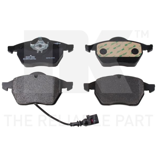 Bremsbelagsatz, Scheibenbremse NK 224757 f&uuml;r AUDI SEAT SKODA VW, Vorderachse