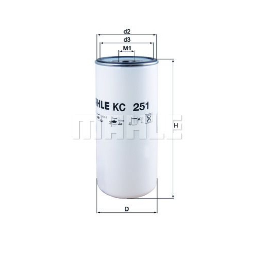 Kraftstofffilter KNECHT KC 251 f&uuml;r MACK MAN VOLVO RENAULT TRUCKS
