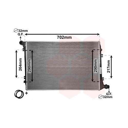 K&uuml;hler, Motork&uuml;hlung VAN WEZEL 58002224 *** IR PLUS *** f&uuml;r VW VAG