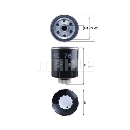 Kraftstofffilter KNECHT KC 76 f&uuml;r MITSUBISHI RENAULT VOLVO