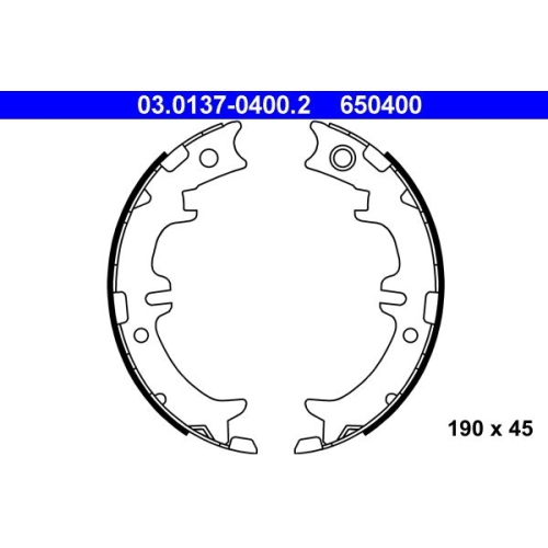 Bremsbackensatz, Feststellbremse ATE 03.0137-0400.2 f&uuml;r TOYOTA LEXUS