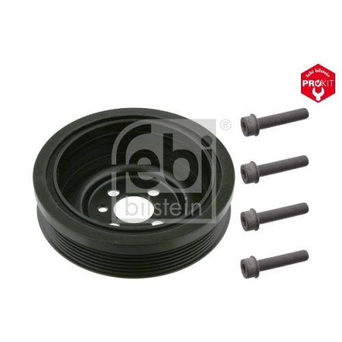 Febi Bilstein 33654 Riemenscheibe (entkoppelt) f&uuml;r Kurbelwelle, mit Schrauben , 1 St&uuml;ck