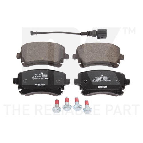 Bremsbelagsatz, Scheibenbremse NK 224764 f&uuml;r AUDI VW, Hinterachse