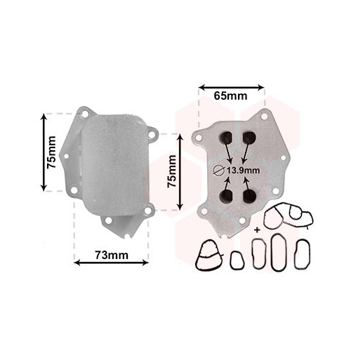 &Ouml;lk&uuml;hler, Motor&ouml;l VAN WEZEL 09013700 *** IR PLUS *** f&uuml;r CITRO&Euml;N/PEUGEOT