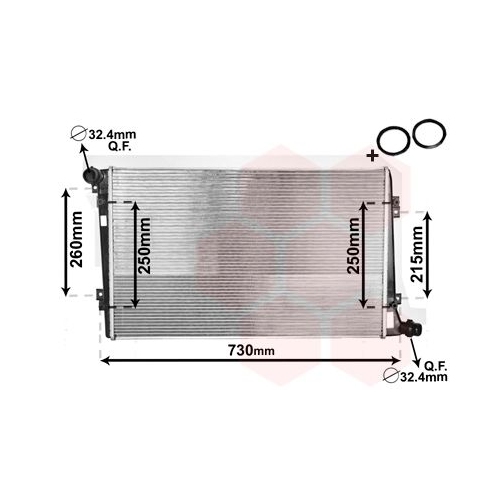 K&uuml;hler, Motork&uuml;hlung VAN WEZEL 58002255 *** IR PLUS *** f&uuml;r VW