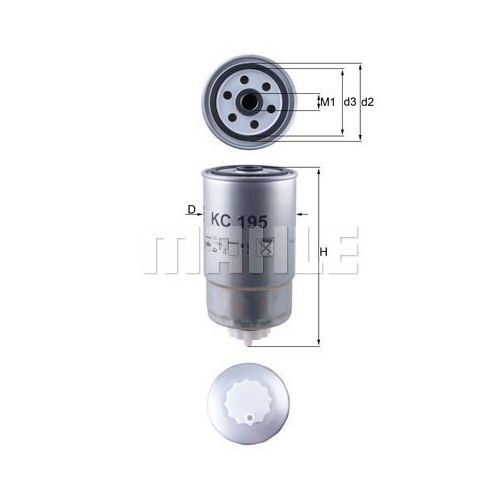 Kraftstofffilter KNECHT KC 195 f&uuml;r CITRO&Euml;N FIAT PEUGEOT PIAGGIO