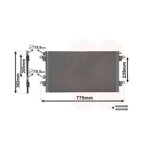 Kondensator, Klimaanlage VAN WEZEL 43005366 *** IR PLUS *** f&uuml;r RENAULT