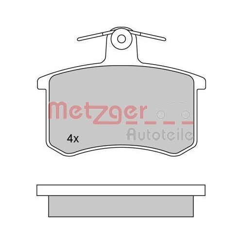 Bremsbelagsatz, Scheibenbremse METZGER 1170030 GREENPARTS f&uuml;r ALFA ROMEO AUDI