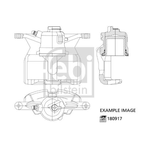 Bremssattel FEBI BILSTEIN 180917 f&uuml;r FORD MAZDA FORD MOTOR COMPANY