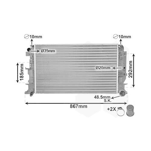 K&uuml;hler, Motork&uuml;hlung VAN WEZEL 58002271 *** IR PLUS *** f&uuml;r MERCEDES-BENZ VW