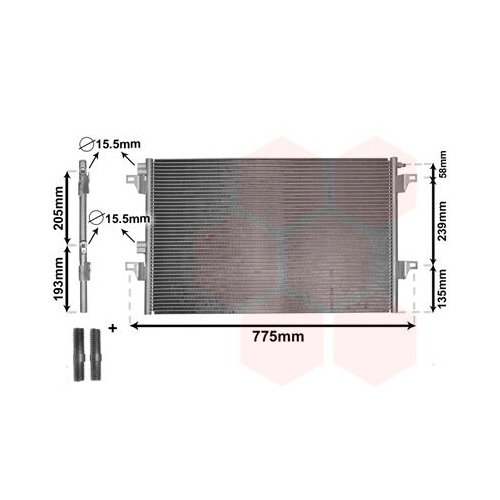 Kondensator, Klimaanlage VAN WEZEL 43005382 *** IR PLUS *** f&uuml;r RENAULT