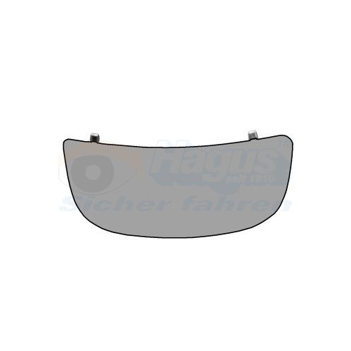 Spiegelglas, Au&szlig;enspiegel VAN WEZEL 4394833 * HAGUS * f&uuml;r RENAULT, links