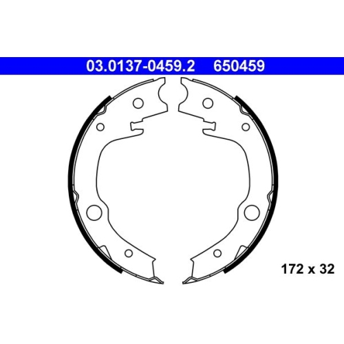 Bremsbackensatz, Feststellbremse ATE 03.0137-0459.2 f&uuml;r TOYOTA, Hinterachse