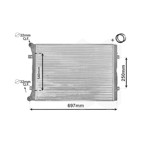 K&uuml;hler, Motork&uuml;hlung VAN WEZEL 58002283 *** IR PLUS *** f&uuml;r FORD VW