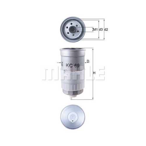Kraftstofffilter KNECHT KC 69 f&uuml;r VOLVO VAG