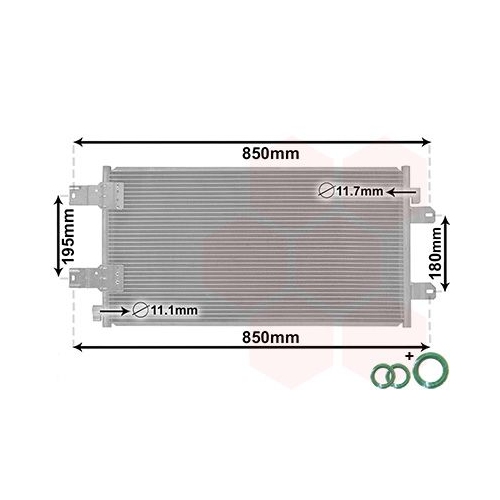 Kondensator, Klimaanlage VAN WEZEL 43005443 *** IR PLUS *** f&uuml;r RENAULT
