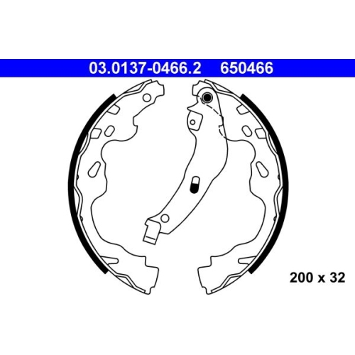 Bremsbackensatz ATE 03.0137-0466.2 f&uuml;r CITRO&Euml;N OPEL PEUGEOT SUZUKI TOYOTA